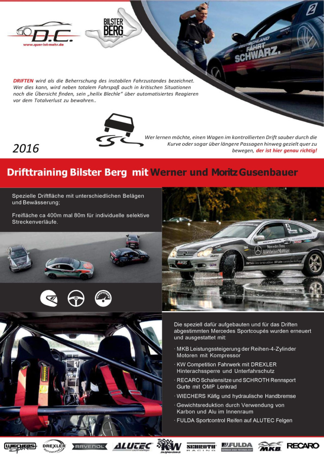 Mercedes Drifttraining am BilsterBerg mit Werner Gusenbauer