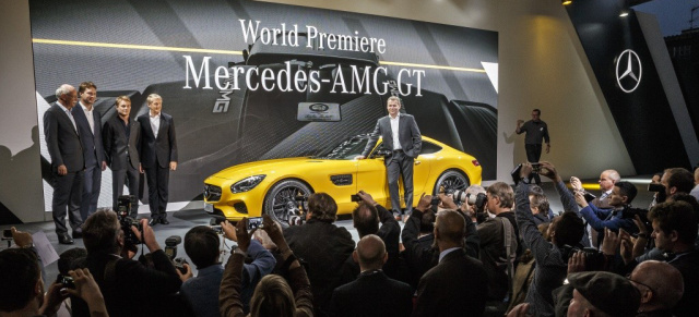 Live-Bilder & Video der Weltpremiere des Mercedes-AMG GT (9.9.2014): Driving Performance in Affalterbach 