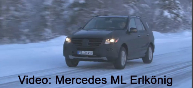 Video: Neuer Mercedes ML Erlkönig erwischt : Der neue Mercedes ML entblättert sich:  Die kommende Mercedes M-Klasse in bewegten Bildern