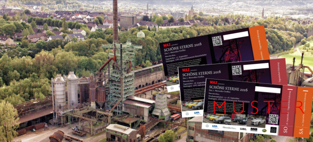 SCHÖNE STERNE 2016 - Mercedes Event 17./18. September: Bis zum 3. September gibt es die Teilnehmer-Tickets im Vorverkauf