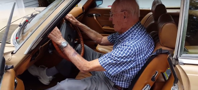 Mercedes-Benz SL Überraschungsvideo: Ein Traum wird wahr: Großvater bekommt seinen Mercedes-SL-Traumwagen (107) geschenkt (Video)