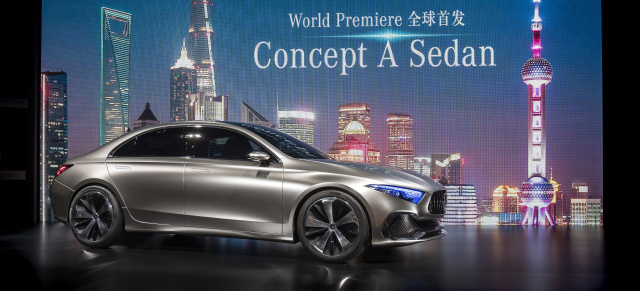 Mercedes-Benz in Shanghai: Kann sich sehen lassen: Live-Bilder vom Mercedes-Benz Concept A Sedan 