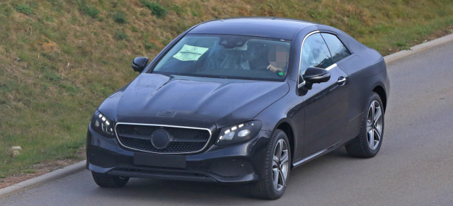 Erlkönig erwischt: Spy Shot: das neue Mercedes E-Klasse Coupé zeigt sich fast ungetarnt  