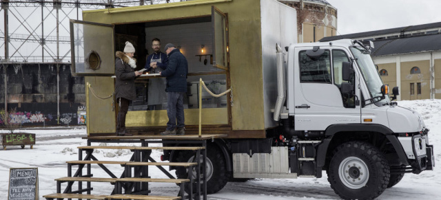 Unimog at work: Mercedes-Benz Unimog U 318: Mahlzeit! Unimog als „Food-Truck“ unterwegs in Finnland