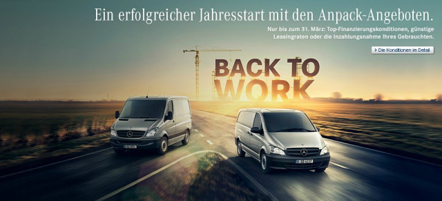 Anpack-Angebote für Mercedes-Benz Vito & Sprinter: Attraktive Finanzierungs- und Leasing-Angebote