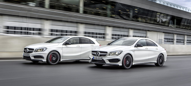 Das doppelte Flottchen: Mercedes A45 AMG und Mercedes CLA 45 AMG: Die beiden Jungdynamiker von AMG sind einfach zweifach gut  