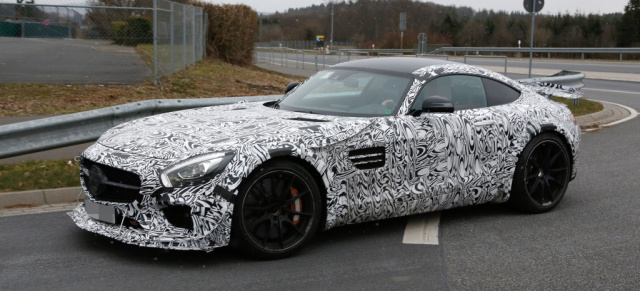 Erlkönig erwischt: Mercedes-AMG GT Black Series?: Prototyp eines noch dynamischeren GT-Sportwagens gesichtet