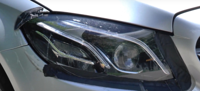 Erlkönig erwischt: Mercedes-Benz C-Klasse Modellpflege: Spy Shot: C-Klasse Facelift mit MULTIBEAM-LED
