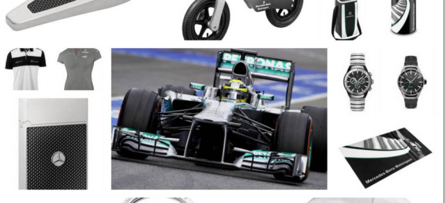 F1-Feeling am Körper spüren - Mercedes-Benz Motorsports Selection 2013: Neue Produkte und Accessoires  für kleine und große Mercedes Motorsport-Fans