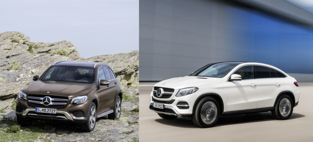 Neue Flottenpakete für Mercedes-Benz SUVs: Mercedes-Benz GLE und Mercedes-Benz GLC