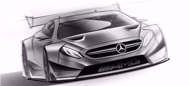 So schaut das neue Mercedes-AMG DTM-Auto für die Saison 2016 aus:  Mercedes-AMG DTM Team zeigt erste  Skizzen des neuen DTM-Rennwagens