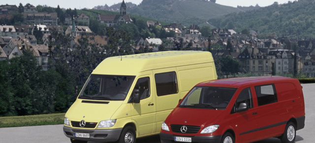 Neu: Mercedes-Benz Service VorteilsKarte jetzt auch für Transporter : Fahrer eines Mercedes-Benz Vitos (Baujahre 1996-2003) oder eines Mercedes-Benz Sprinters (Baujahre 1995-2006) erhalten kostenlose Mercedes-Benz Service VorteilsKarte 