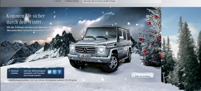 Mercedes-Benz wünscht frohe Weihnachten: Online-Weihnachtsgruß von Mercedes-Benz