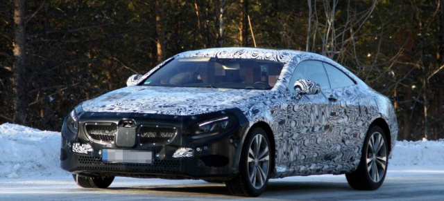 Erlkönig erwischt: Mercedes S-Klasse Coupé im Wintertest: Aktuelle Bilder vom kommenden Oberklasse-Zweitürer von Mercedes-Benz