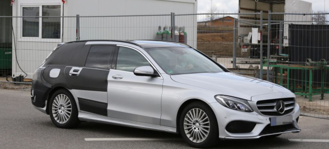 Erlkönig erwischt: Mercedes C-Klasse T-Modell: Aktuelle Bilder vom kommenden C-Klasse Kombi