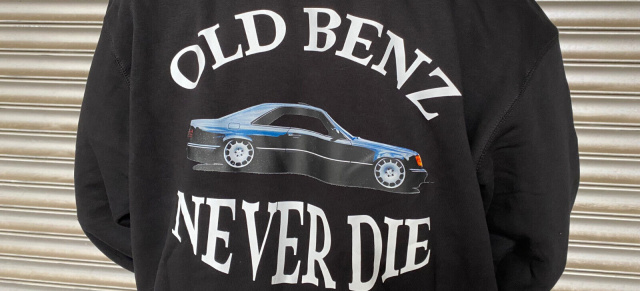 Nur für kurze Zeit und nur solange der Vorrat reicht: Aktion: 20% auf den "Old Benz Never Die-Hoodie"