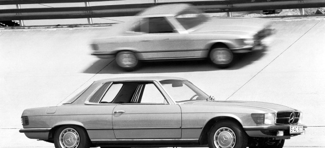 Mercedes-Benz Baureihen: SLC-Coupés der Baureihe 107, 1971 - 1981: SLC - sportlich, leicht & Coupé