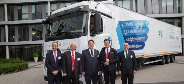 Helfen helfen:  Hilfsgüter-Konvoi für syrische Flüchtlinge: Daimler Trucks unterstützt erneut Hilfskonvoi in syrische Flüchtlingslager in der Türkei 