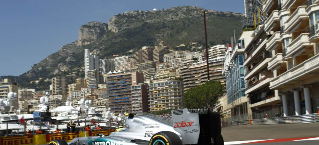 Formel 1 Monaco: Rosberg  wird Zweiter: Michael Schumacher schied mit einem Benzindruck-Problem aus