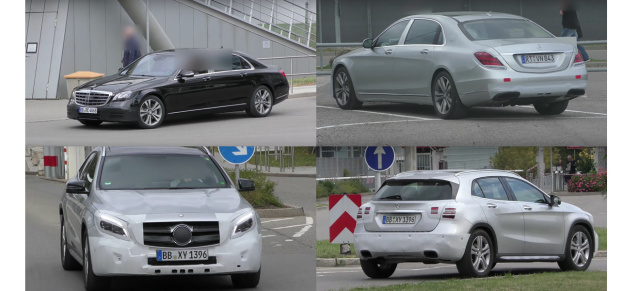 Mercedes Erlkönige erwischt: Spy-Shot-Videos: Facelift von Mercedes-Maybach und Mercedes GLA gefilmt