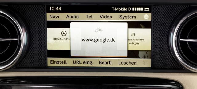 Ins Internet mit Mercedes-Benz Multimedia System COMAND Online: Apps für Facebook, Google Streetview und Google Panoramio  ab Herbst 2011 