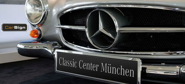Wir stellen vor: CarSign Nummernschildhalter für alle Mercedes-Modelle: Schicke Kennzeichenhalter für Oldtimer und Youngtimer