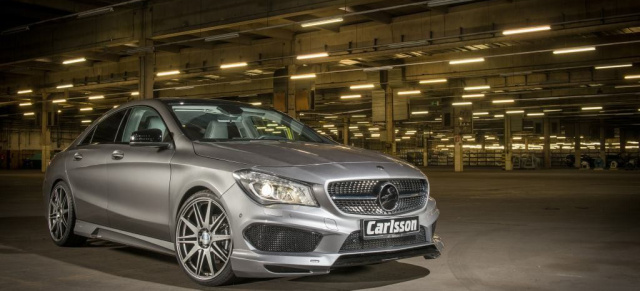 Extrawurst: Carlsson Programm für Mercedes Benz CLA: Der deutsche Tuner präsentiert  neues Performanceprogramm für das  viertürige Coupé mit Stern