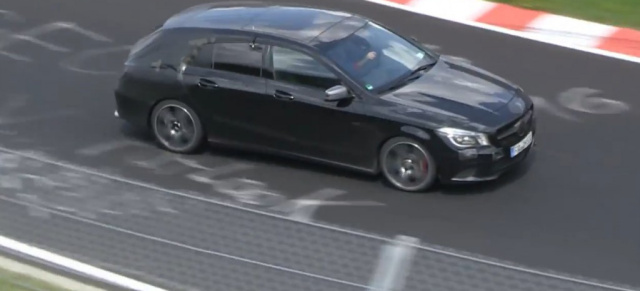 Erlkönig-Video: Mercedes CLA Shooting Brake : Der kommende Lifestyle-Kombi ist bei Testfahrten auf dem Nürburgring gefilmt worden.