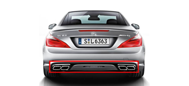 AMG Optik für Mercedes-Benz SL Roadster (R231): Autohaus Kunzmann biete SL63 / SL65 AMG Diffusor-Nachrüstpaket an