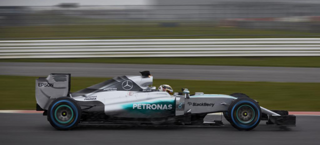 Formel 1-2015: Das ist der neue Mercedes Silberpfeil : Erste Bilder vom F1 W06 Hybrid 