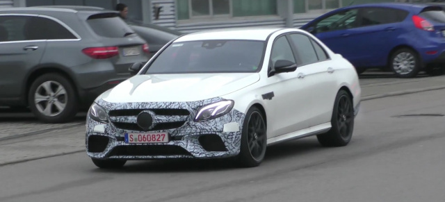 Erlkönig erwischt: Spy Shot Video: Mercedes-AMG E63 mit weniger Tarnung gefilmt