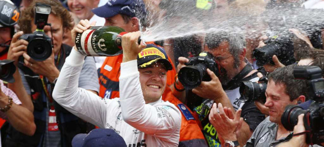 Formel 1 GP Monaco: Doppelsieg für Mercedes - Rosberg gewinnt vor Hamilton   : Neuer Meilenstein in Mercedes Motorsport Geschichte: Fünfter Doppelsieg in Folge für die Silberpfeile
