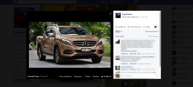 Mercedes-Benz Pickup: Ins Netz gegangen: Neues Bild vom Mercedes-Pickup mit Stern gesichtet