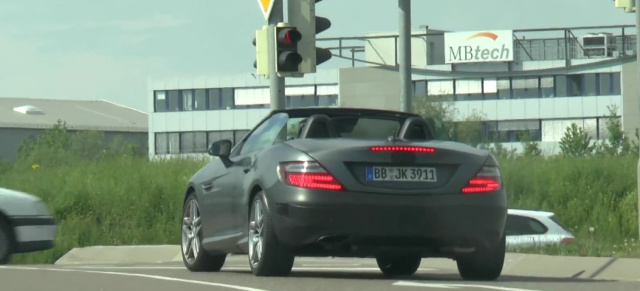 Erlkönig-Video: Mercedes-Benz SLC: Der SLK-Nachfolger zeigt sich offen und fast ungetarnt
