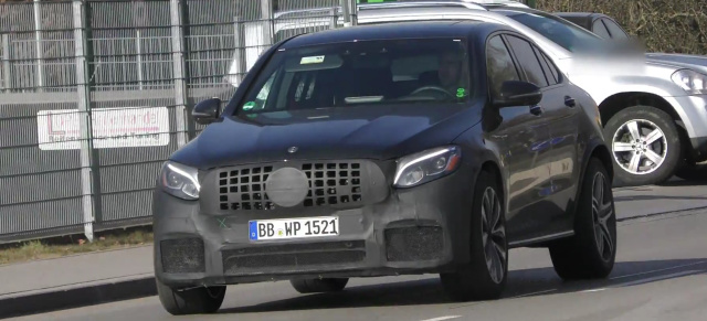 Mercedes-Erlkönig erwischt: Spy-Shot-Video:  Mercedes-AMG GLC 63 Coupé gefilmt!