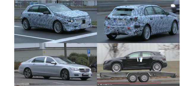 Mercedes Erlkönig-Videos: Spy-Shot-Video-Trio: Mercedes-Maybach, A-Klasse 2018 und GLA-Facelift in bewegten Bildern