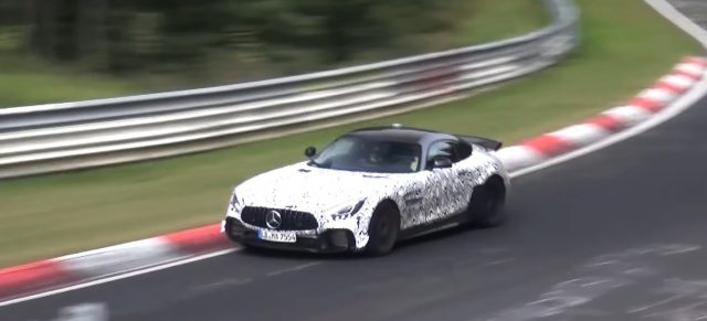 Star Spy Shot in der Grünen Hölle: Mercedes-AMG Erlkönig Video : Was bin ich? Zeigt sich ein Mercedes-AMG GT R Black Series auf dem Nürburgring?