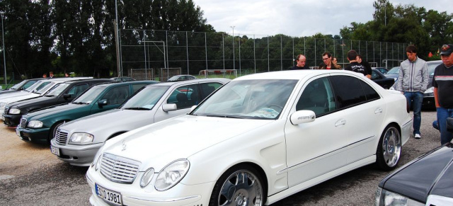 Mercedes-Treffen in Nürtingen: Klein aber fein: Trotz Regenwetter: rund 75 Autos bei den MB Freunden Stuttgart