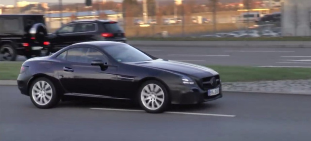 Erlkönig erwischt: Video: Mercedes-Benz SLC mit weniger Tarnung