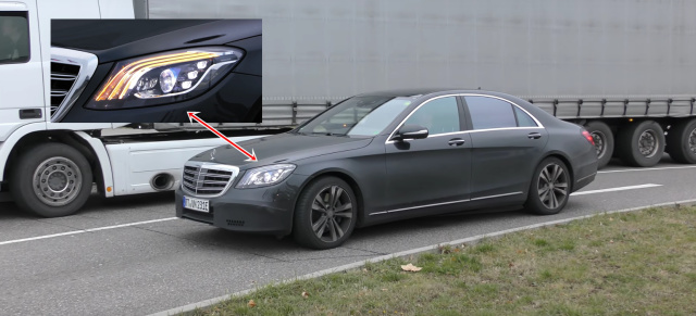 Mercedes-Benz Erlkönig erwischt: Spy Shot Video: Aktuelle Bilder vom Facelift der Mercedes S-Klasse W222 
