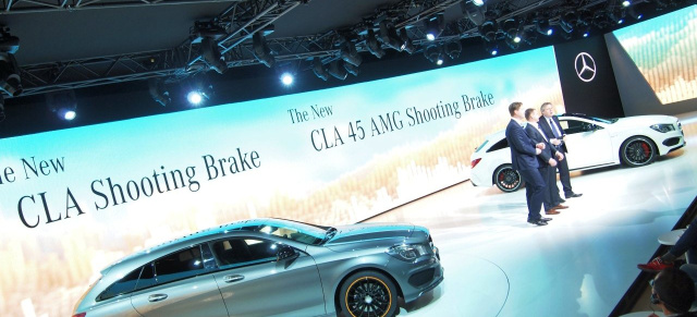 Mercedes-Benz CLA Shooting Brake: Auch der Fließheck-Kombi lässt sich für die Journalisten in Detroit blicken