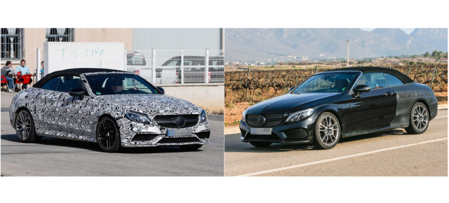 Erlkönig erwischt: Mercedes-Benz Cabrio Sportversionen: Spy Shot Duo:  Mercedes C43 Sport Cabrio und das Mercedes-AMG C63 Cabrio