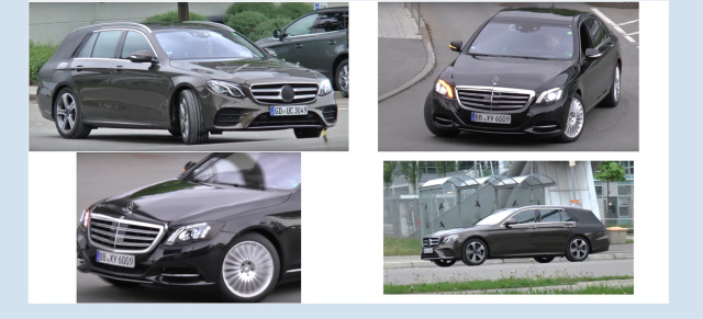 Erlkönige erwischt: Mercedes-E-Klasse T-Modell und S-Klasse Mopf: Mercedes Spy Shot Videos:  Aktuelle Bilder von S-Klasse Facelift und E-Klasse T-Modell 