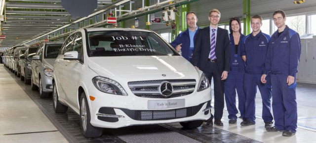 Bei Mercedes gehen Stromer in Serie: Produktionsstart für B-Klasse Electric Drive: Erstmals Großserienproduktion von Mercedes-Benz Modellen mit Verbrennungsmotor und Elektroantrieb auf der gleichen Linie
