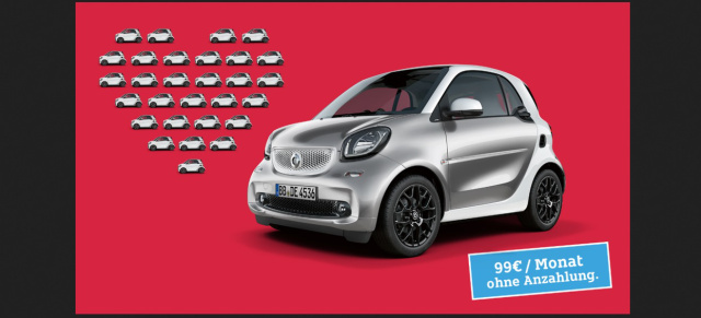 smart fortwo: Leasingangebot für smart fortwo: Leasen ab 99 € ohne Anzahlung 