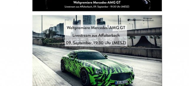 9.9.: Livestream Mercedes-AMG GT Weltpremiere: Mercedes-AMG GT Papier-Bastelbogen steht jetzt zum Download bereit