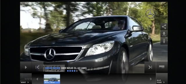 Jetzt auf Mercedes-Benz.tv: Der neue Mercedes CL63 AMG in voller Fahrt