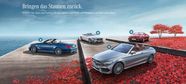Neue Cabrio-Werbekampagne : So macht Mercedes-Benz Lust auf Cabrio-Fahren / Video