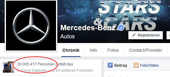 Neuer Mercedes-Meilenstein bei Facebook: I like Mercedes:  20 Millionen gefällt Mercedes-Benz auf Facebook 