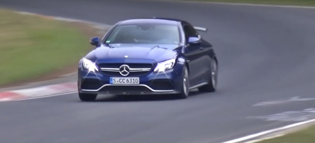 Erlkönig-Video: Mercedes-AMG C63 R Coupé: Spy-Shot-Video: Mercedes-AMG C63 R Coupé fetzt durch die Grüne Hölle